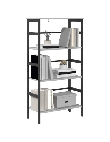 Libreria Grigio Sonoma 60 x 29,5 x 115 cm Legno multistrato