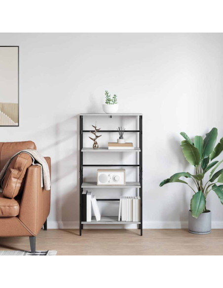 Libreria Grigio Sonoma 60 x 29,5 x 115 cm Legno multistrato