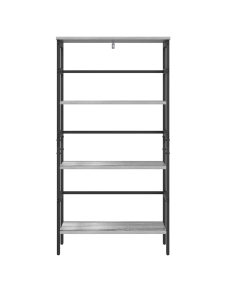 Libreria Grigio Sonoma 60 x 29,5 x 115 cm Legno multistrato