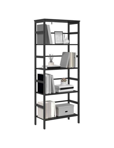 Libreria Rovere Nero 60 x 29,5 x 149 cm Legno multistrato