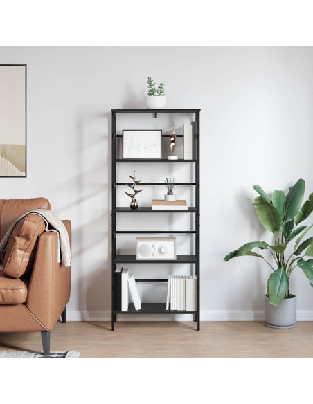 Libreria Rovere Nero 60 x 29,5 x 149 cm Legno multistrato