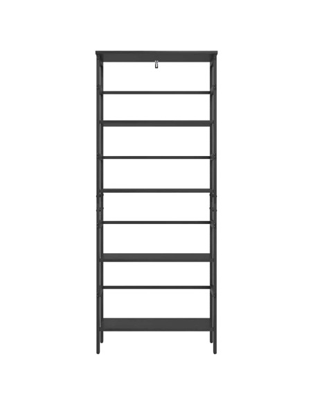 Libreria Rovere Nero 60 x 29,5 x 149 cm Legno multistrato