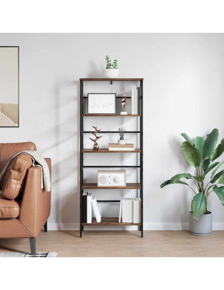 Libreria Rovere fumé 60 x 29,5 x 149 cm Legno multistrato