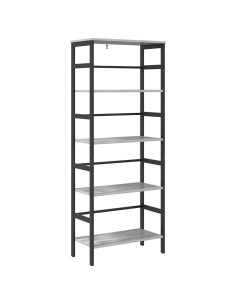 Libreria Grigio Sonoma 60 x 29,5 x 149 cm Legno multistrato 2