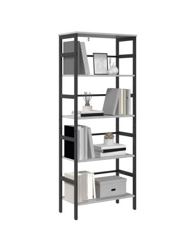 Libreria Grigio Sonoma 60 x 29,5 x 149 cm Legno multistrato