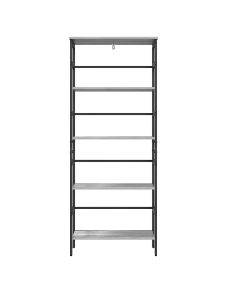 Libreria Grigio Sonoma 60 x 29,5 x 149 cm Legno multistrato