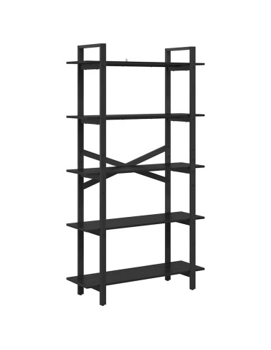 Libreria Rovere Nero 100 x 33,5 x 178 cm Legno multistrato