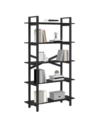 Libreria Rovere Nero 100 x 33,5 x 178 cm Legno multistrato