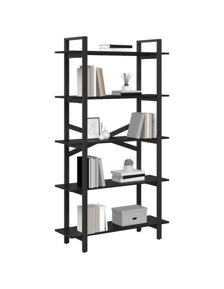 Libreria Rovere Nero 100 x 33,5 x 178 cm Legno multistrato