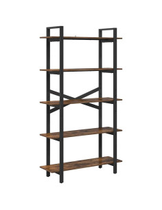 Libreria Rovere fumé 100 x 33,5 x 178 cm Legno multistrato 2