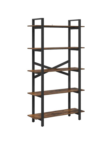 Libreria Rovere fumé 100 x 33,5 x 178 cm Legno multistrato