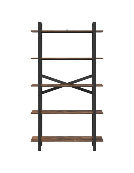 Libreria Rovere fumé 100 x 33,5 x 178 cm Legno multistrato