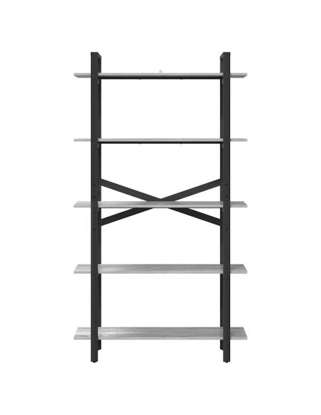 Libreria Grigio Sonoma 100 x 33,5 x 178 cm Legno multistrato