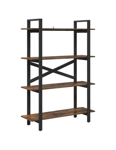 Libreria Rovere fumé 100 x 33,5 x 140 cm Legno multistrato