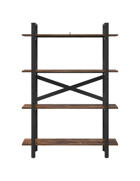 Libreria Rovere fumé 100 x 33,5 x 140 cm Legno multistrato