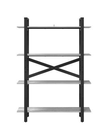 Libreria Grigio Sonoma 100 x 33,5 x 140 cm Legno multistrato