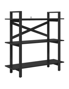 Libreria Rovere Nero 100 x 33,5 x 102 cm Legno multistrato 2