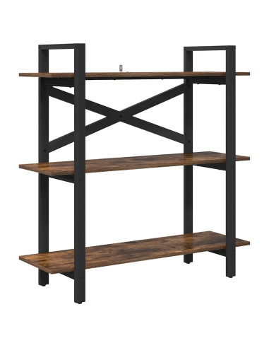 Libreria Rovere fumé 100 x 33,5 x 102 cm Legno multistrato