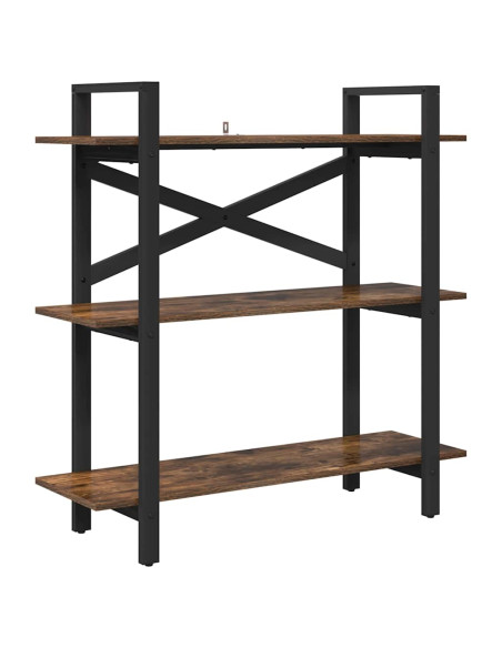 Libreria Rovere fumé 100 x 33,5 x 102 cm Legno multistrato