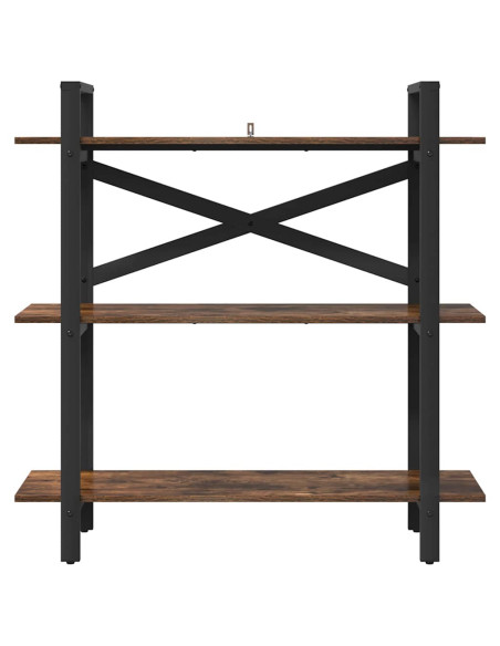 Libreria Rovere fumé 100 x 33,5 x 102 cm Legno multistrato