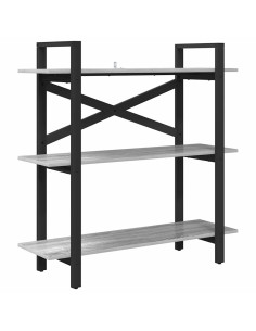 Libreria Grigio Sonoma 100 x 33,5 x 102 cm Legno multistrato 2