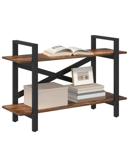 Libreria Rovere fumé 100 x 33,5 x 64 cm Legno multistrato