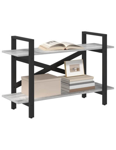 Libreria Grigio Sonoma 100 x 33,5 x 64 cm Legno multistrato