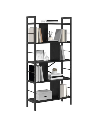 Libreria Rovere Nero 75 x 30 x 156 cm Legno multistrato