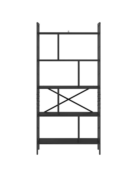 Libreria Rovere Nero 75 x 30 x 156 cm Legno multistrato