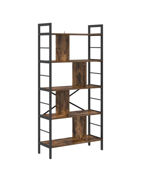 Libreria Rovere fumé 75 x 30 x 156 cm Legno multistrato