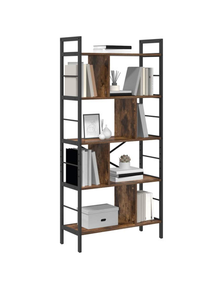 Libreria Rovere fumé 75 x 30 x 156 cm Legno multistrato