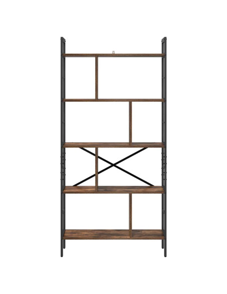 Libreria Rovere fumé 75 x 30 x 156 cm Legno multistrato