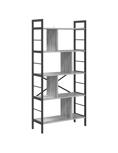 Libreria Grigio Sonoma 75 x 30 x 156 cm Legno multistrato