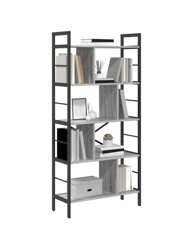 Libreria Grigio Sonoma 75 x 30 x 156 cm Legno multistrato