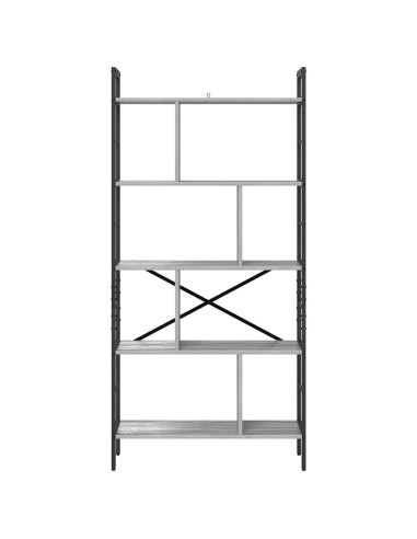 Libreria Grigio Sonoma 75 x 30 x 156 cm Legno multistrato