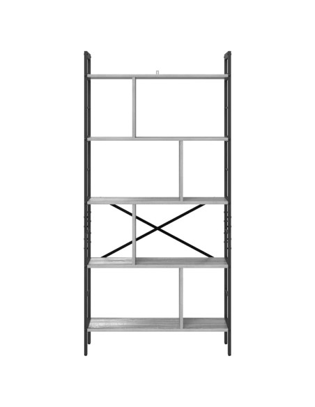 Libreria Grigio Sonoma 75 x 30 x 156 cm Legno multistrato