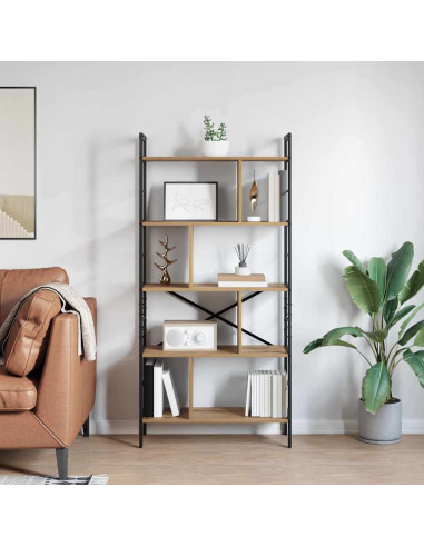 Libreria Rovere artigianale 75 x 30 x 156 cm Legno multistrato