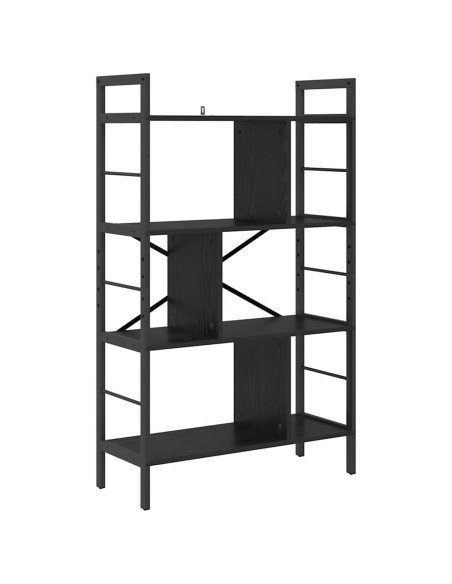 Libreria Rovere Nero 75 x 30 x 123,5 cm Legno multistrato