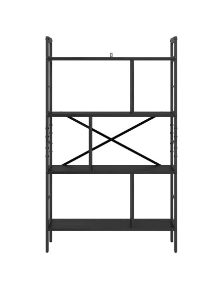 Libreria Rovere Nero 75 x 30 x 123,5 cm Legno multistrato