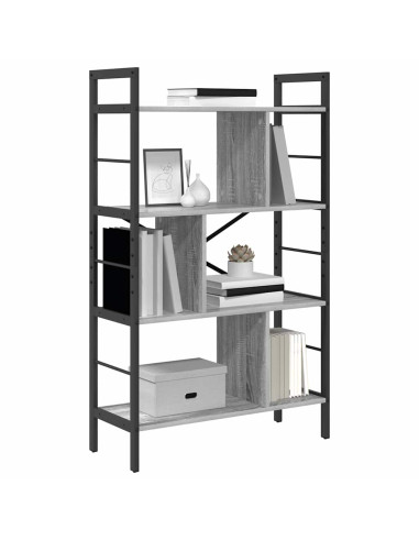 Libreria Grigio Sonoma 75 x 30 x 123,5 cm Legno multistrato