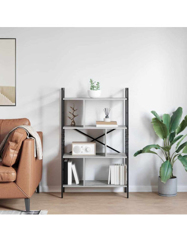 Libreria Grigio Sonoma 75 x 30 x 123,5 cm Legno multistrato