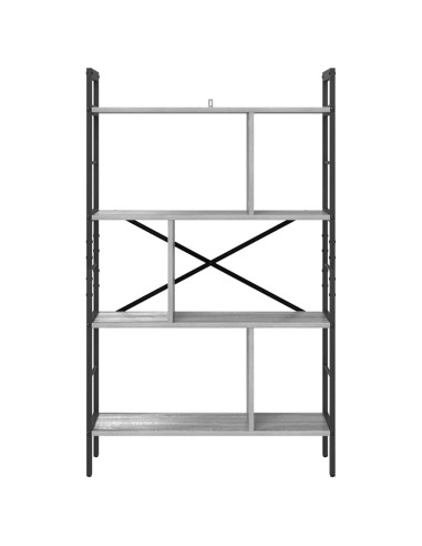 Libreria Grigio Sonoma 75 x 30 x 123,5 cm Legno multistrato