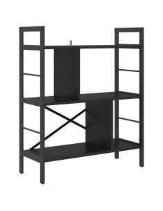 Libreria Rovere Nero 75 x 30 x 91 cm Legno multistrato 2