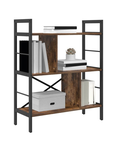 Libreria Rovere fumé 75 x 30 x 91 cm Legno multistrato