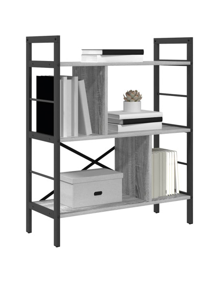 Libreria Grigio Sonoma 75 x 30 x 91 cm Legno multistrato