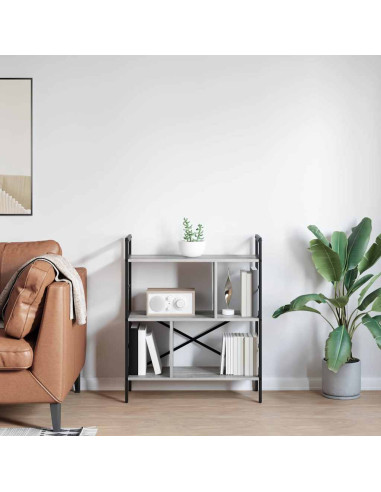 Libreria Grigio Sonoma 75 x 30 x 91 cm Legno multistrato
