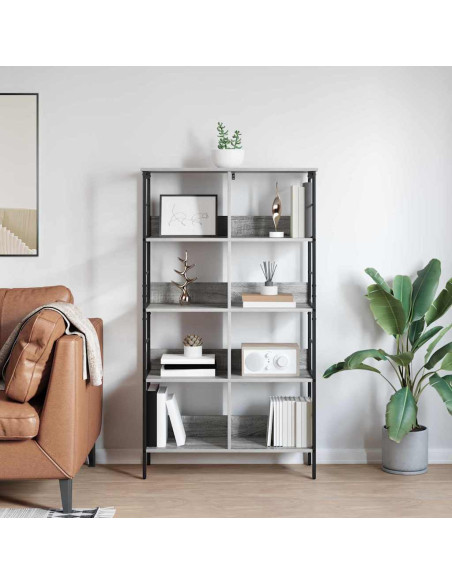 Libreria Grigio Sonoma 82 x 32 x 144,5 cm Legno multistrato
