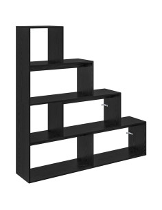 Libreria divisoria Rovere Nero 143,5 x 29 x 143,5 cm 2