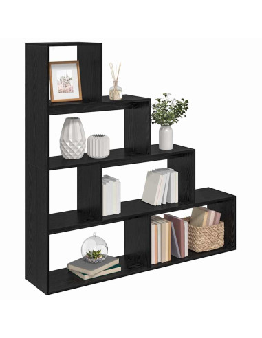 Libreria divisoria Rovere Nero 143,5 x 29 x 143,5 cm