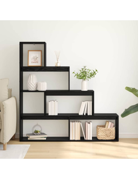 Libreria divisoria Rovere Nero 143,5 x 29 x 143,5 cm